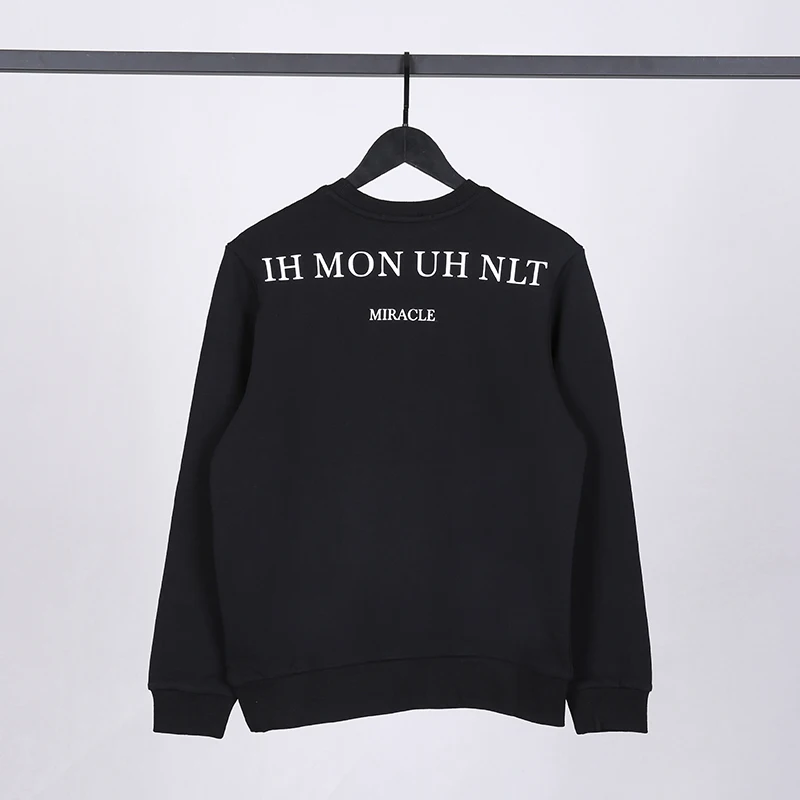 Черные свитшоты NOM IH UH NIT для мужчин и женщин высококачественные с круглым вырезом