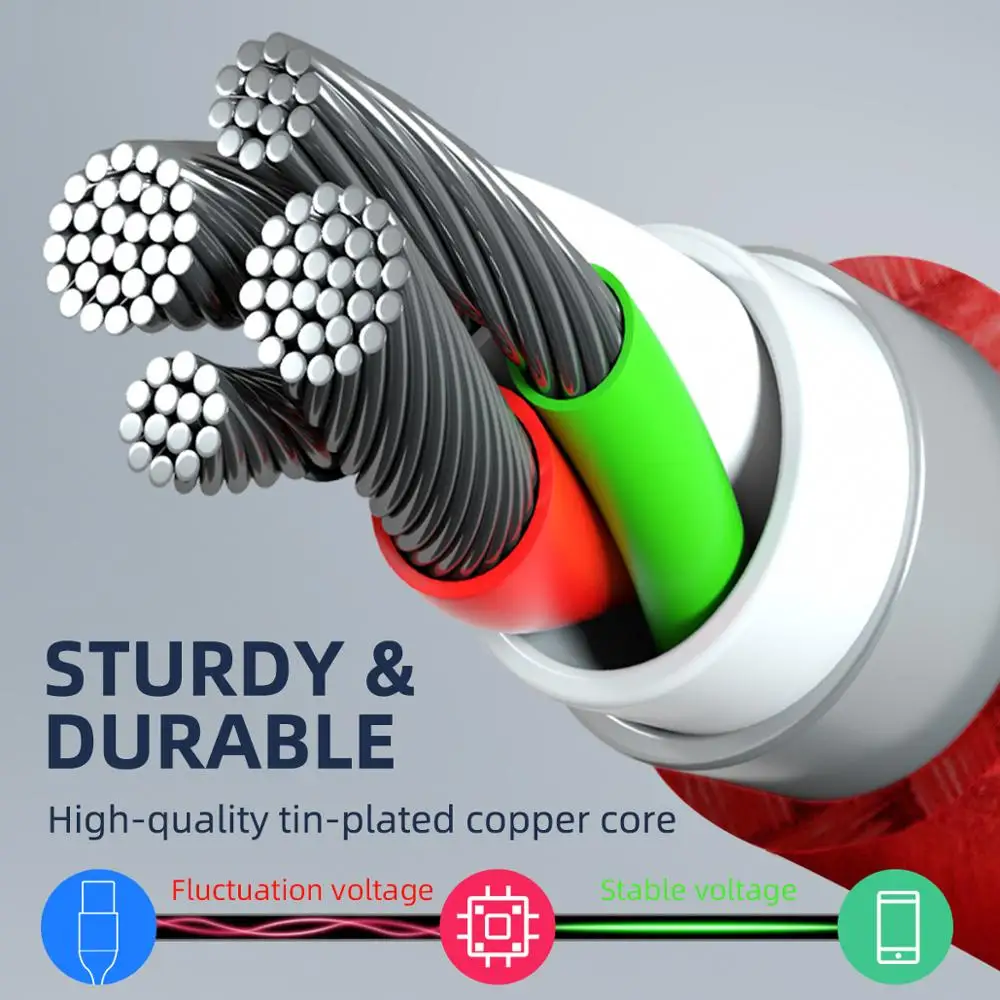 Магнитный кабель ANMONE Micro USB Type C Android быстрая зарядка кабели для телефонов