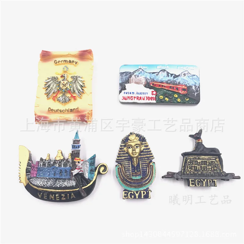 

Egypt Switzerland Germany Italy Venice resin refrigerator magnet magnet souvenir resin magnetic sticker