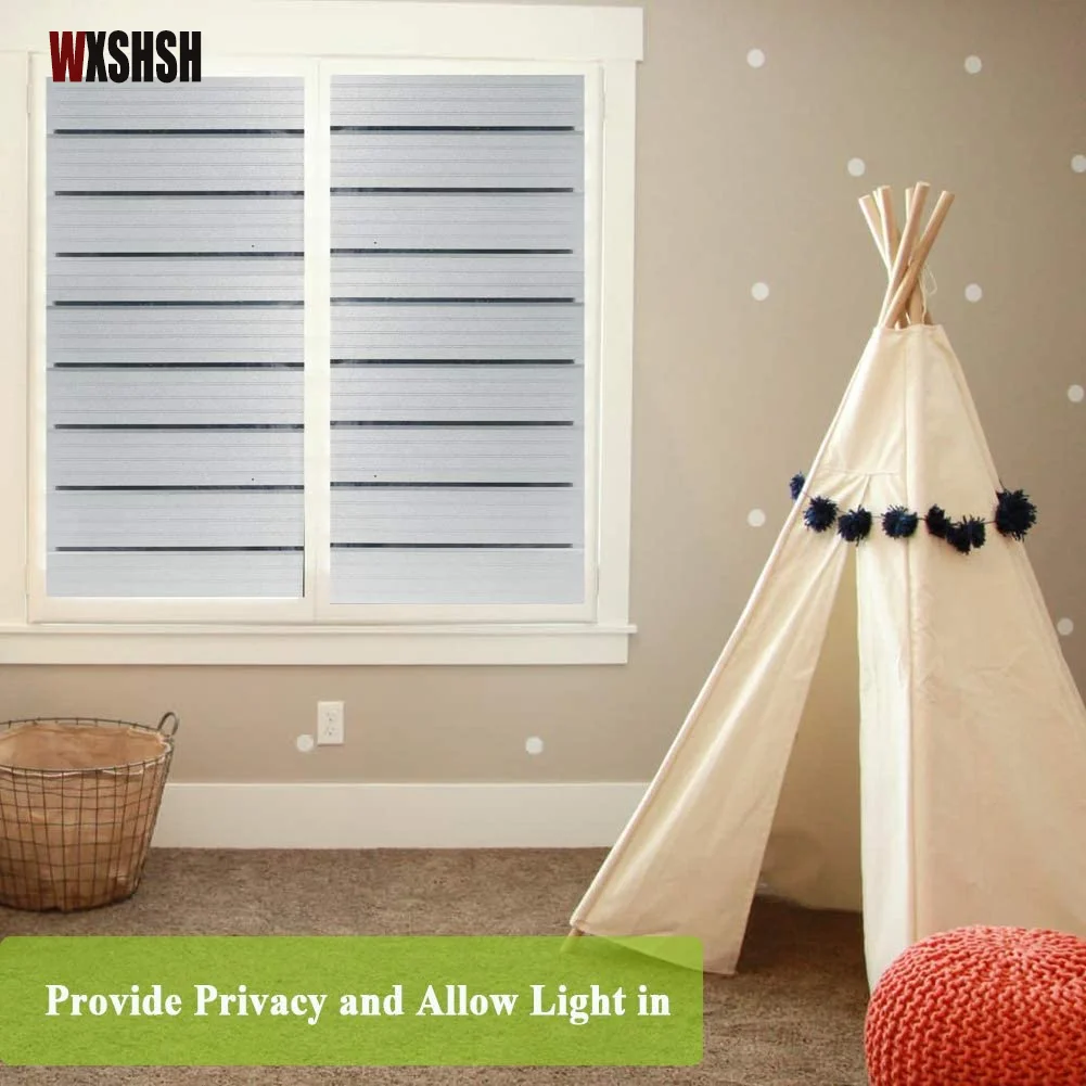 Наклейка на окно Антистатическая Нетоксичная ПВХ узор в полоску защита от