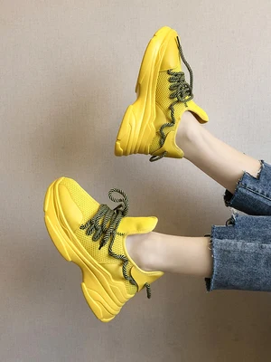 Женская обувь с толстой подошвой Сезон осень-зима Новинка 2020 года ulzzang wild net ins super