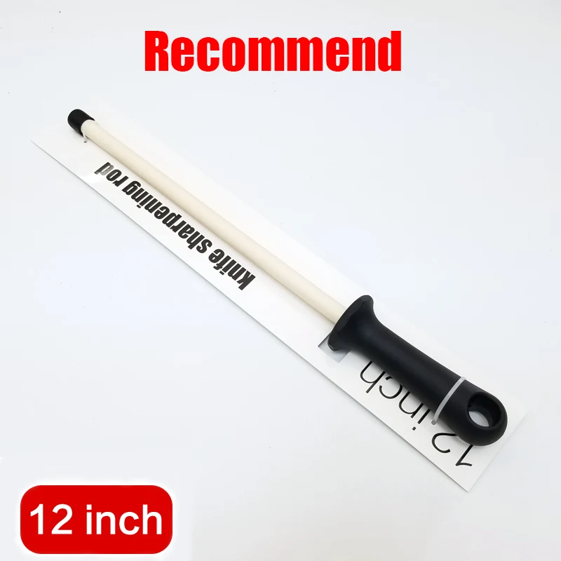 new 12 inch ceramic 1 шт. " /8"/1" /12" точилка для ножей точильный керамический стержень ABS Ручка хонинговая точилка для ножей точильный стальной мусат - Цвет: new 12 inch ceramic