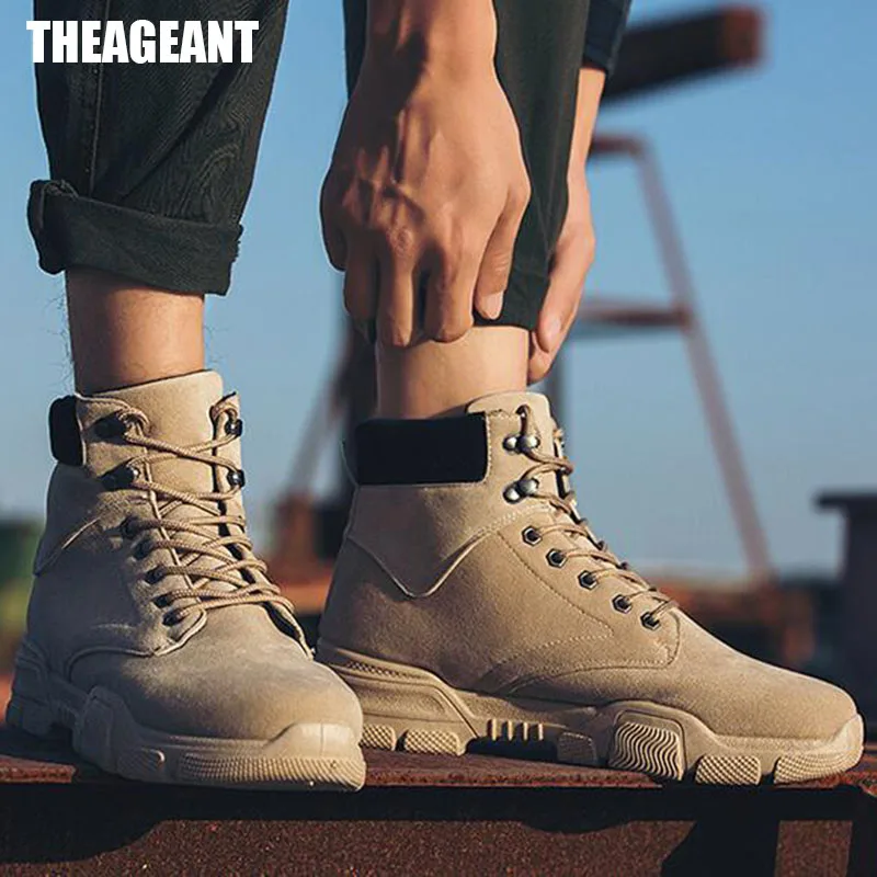 THEAGRANT коллекция 2019 года зимняя мужская обувь на меху теплые короткие плюшевые