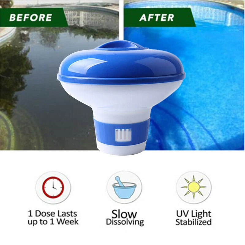 

Swimming Pool Cleaning Tablet Automatic Floating Cleaning Tablet Dispenser I88