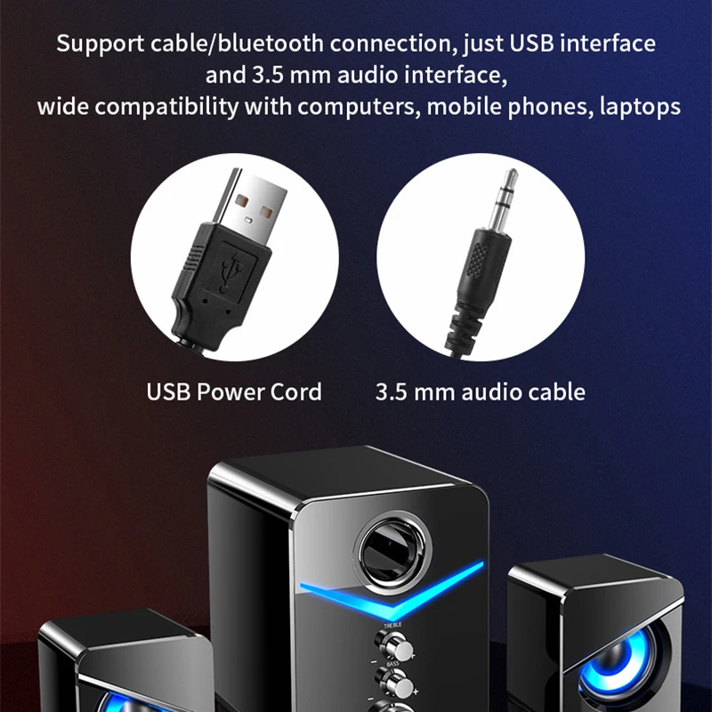 Новая система домашнего кинотеатра Caixa De Som ПК Бас Сабвуфер Bluetooth динамик