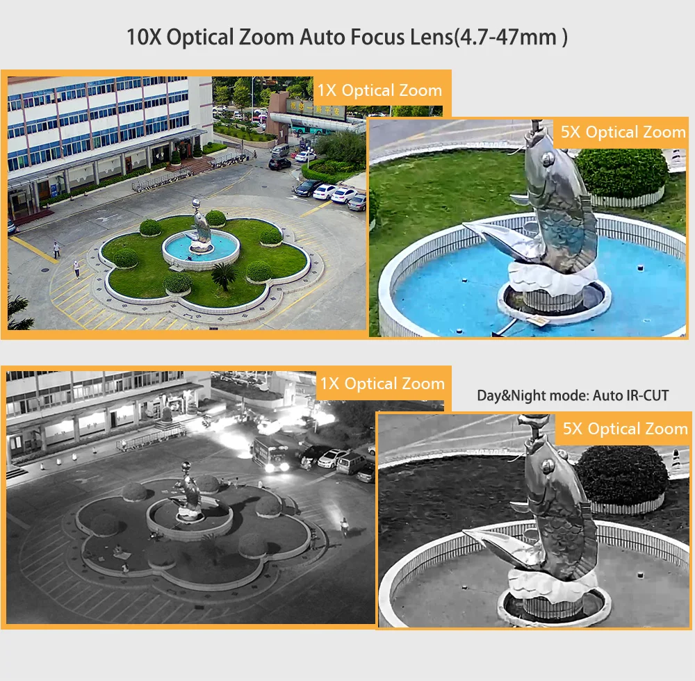 Супер HD 1080P 5MP Wifi PTZ IP камера Onvif аудио 5X 10X оптический зум 2MP CCTV камера безопасности наружная ИК 50 м P2P CamHi