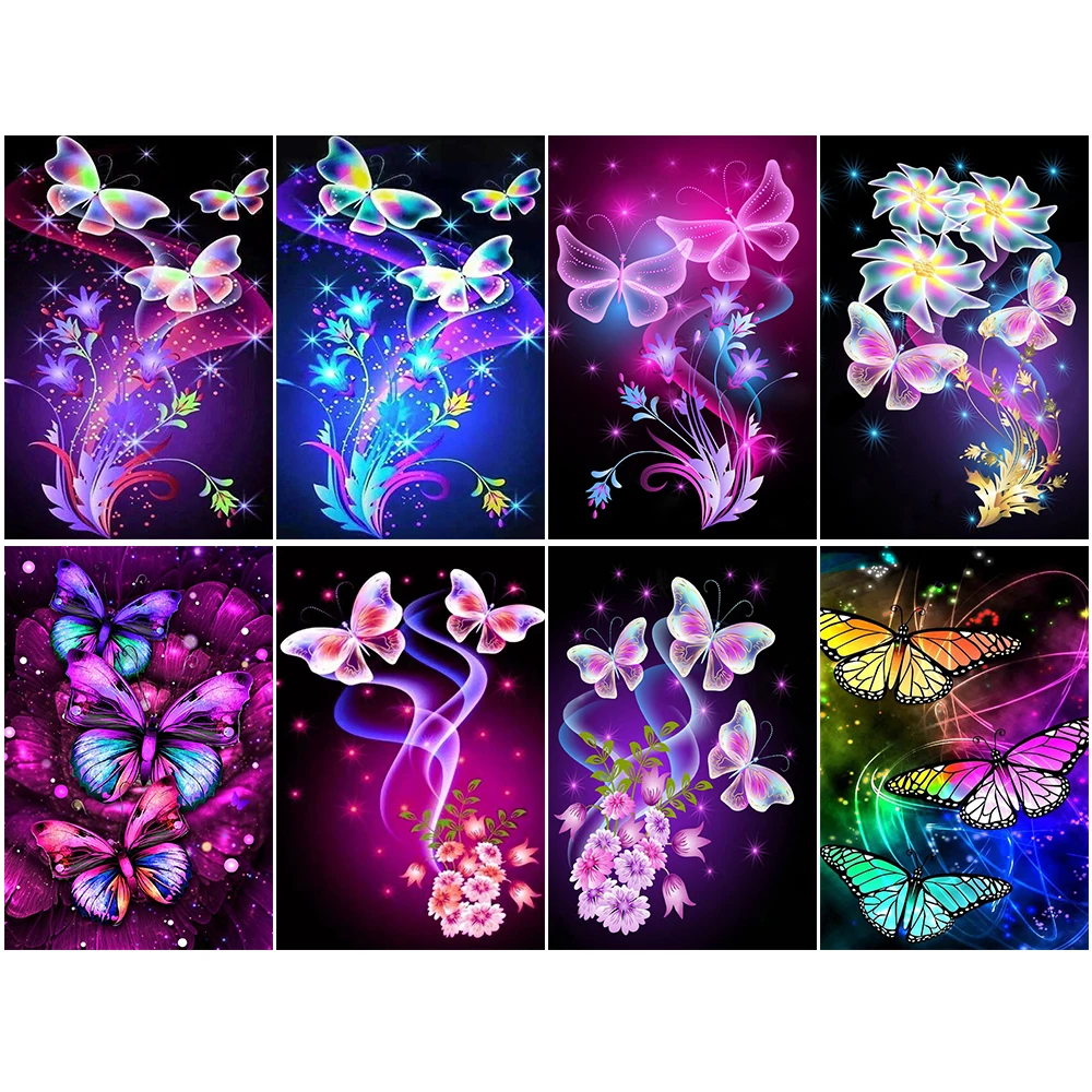 

Nuevo DIY diamante pintura 5D mariposa colorida patrón de mosaico bordado de diamantes decoración del hogar regalo de Año Nuevo