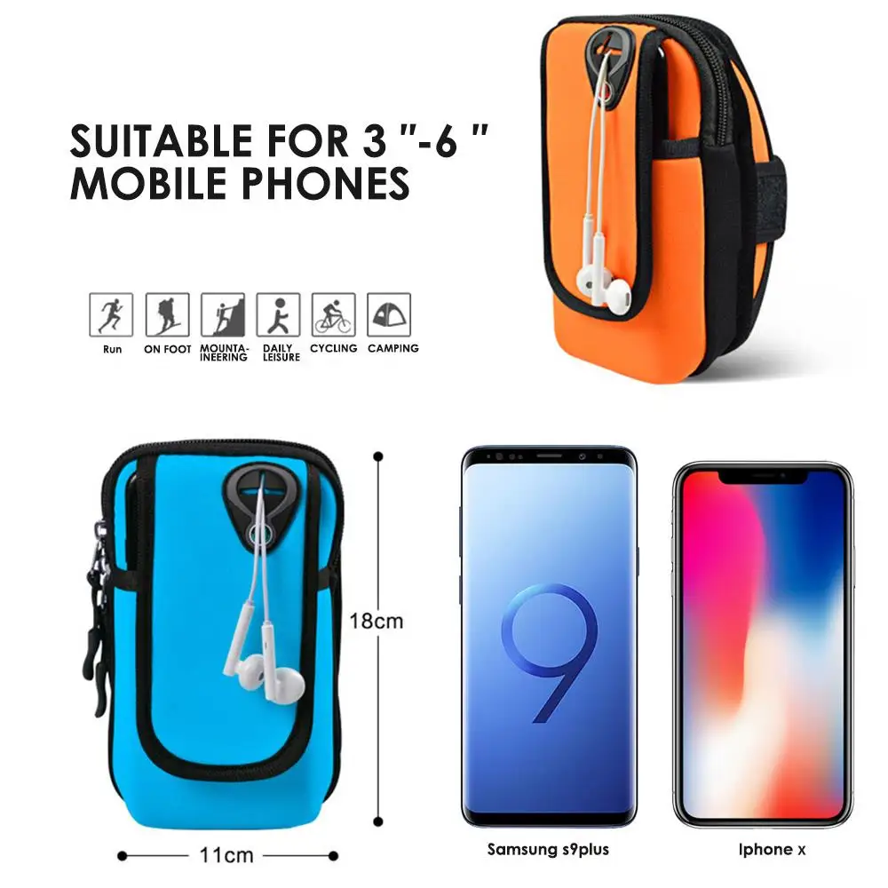 

IKSNAIL Sports Running Armband Bag Case Cover Running Armband Waterproof Sport Mobile Phone Holder Outdoor Sport Phone Arm pou