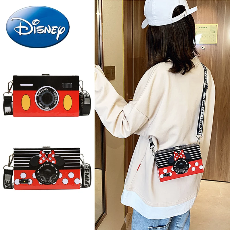 Disney сумка на плечо женская Микки Минни Маус дамские сумки через PU модная для