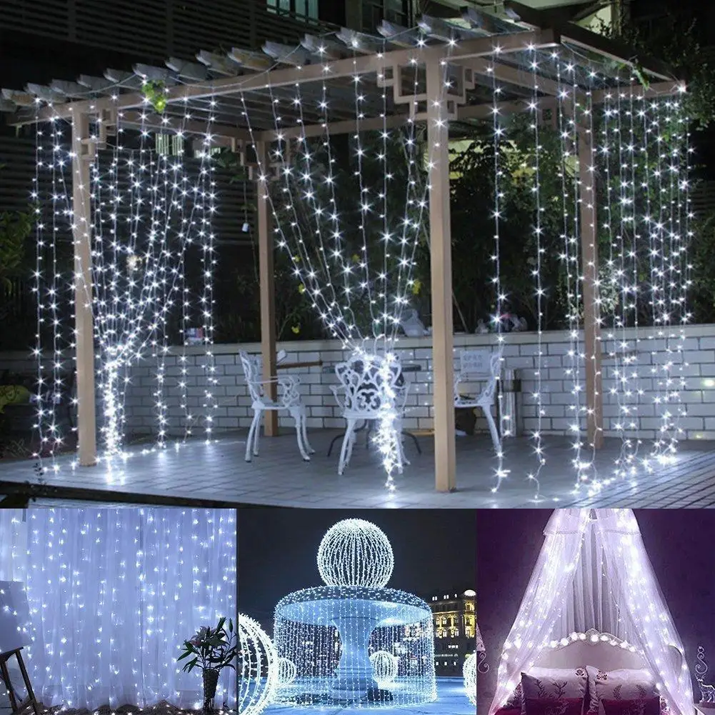 

3x3m LED Icicle String Lights Christmas Fairy Lights Curtain Garland For Wedding/Party/New Year/Garden Valentine's Day Decor