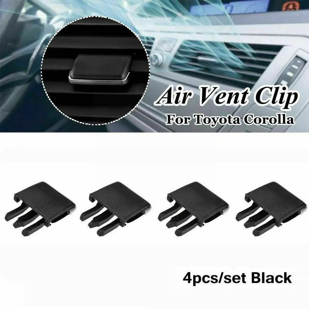 

4X Car Air Conditioning Vent Car Center Dash A/C Outlet Louvre Blade Slice Leaf Clips Fit For Toyota Corolla 2004-2010 F8D3