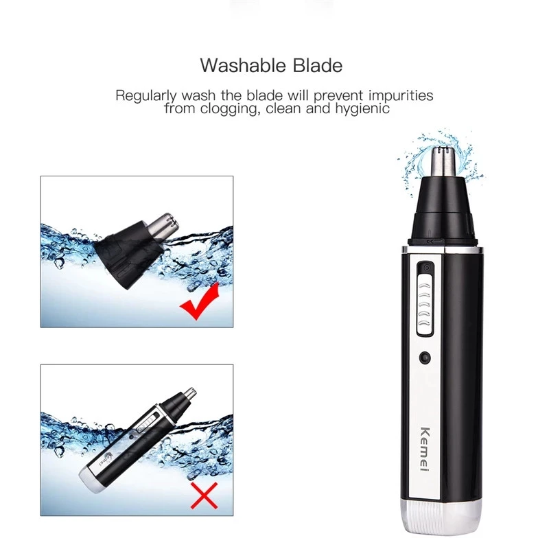 Аккумуляторный триммер для волос в носу 4 1 мужчин ушей лица бровей носа