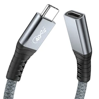 good quality braided usb4 type c male to female extension cordthunderbolt 3 4 extension cable usb c 4 0 pd 100w 20v5a 40gbps