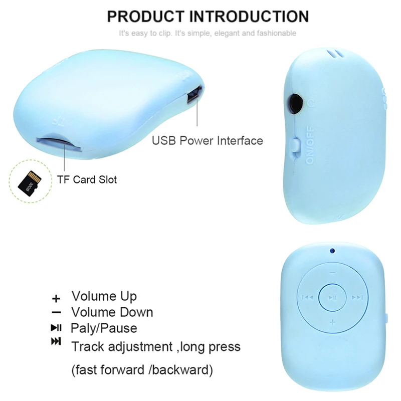 Мини Usb MP3 плеер с зажимом ЖК экран поддержка карт Micro Sd и Tf 32 ГБ стерео разъем 3 5 мм
