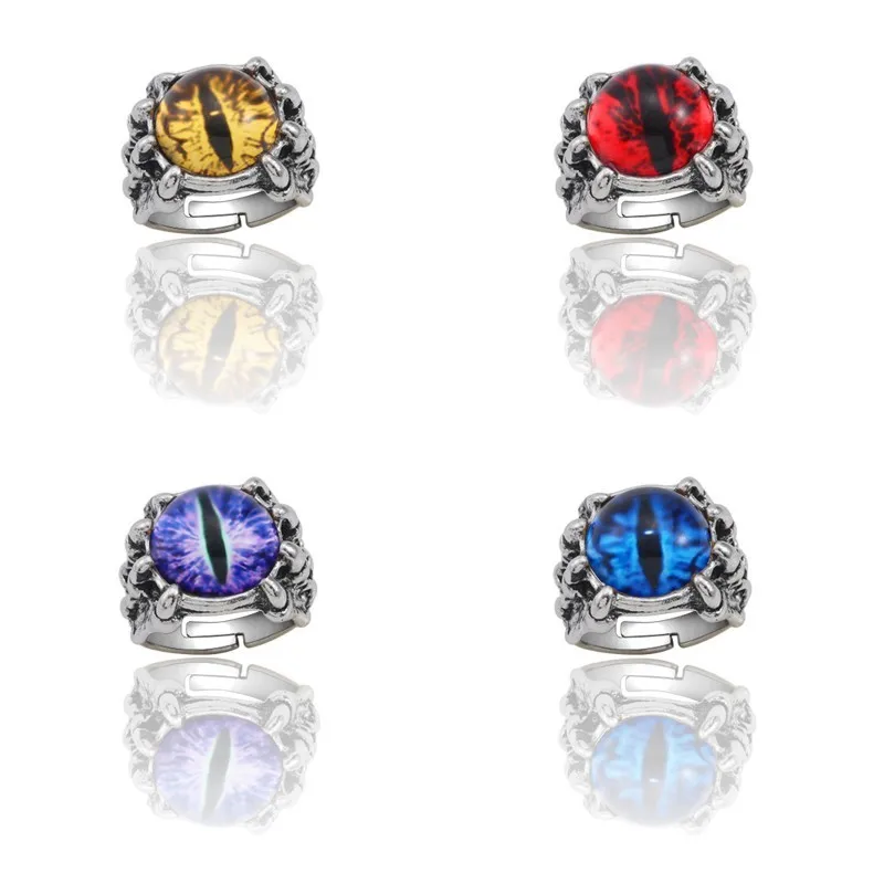 Неоготическое кольцо от сглаза мужское регулируемое в стиле панк винтажные