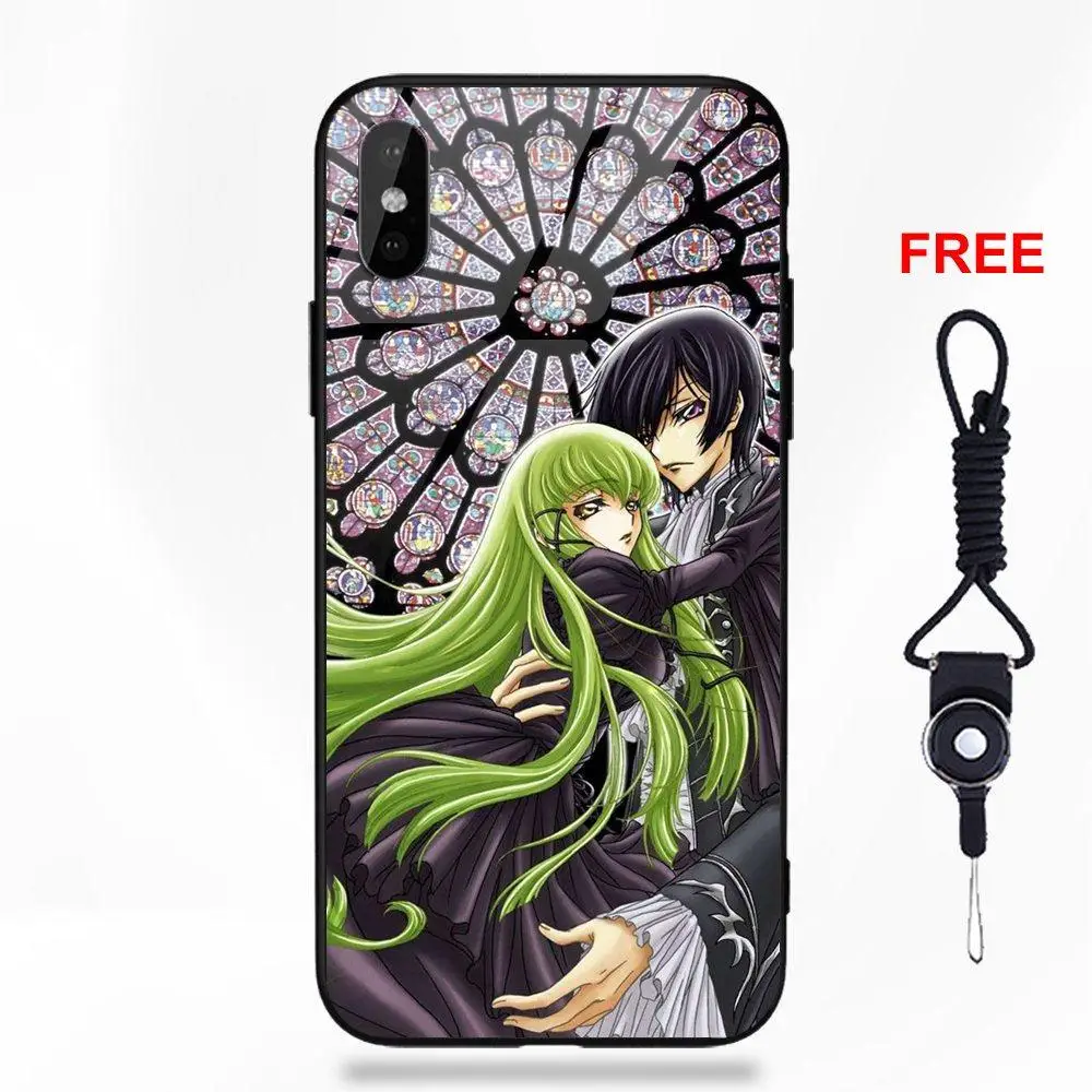 Vvcqod код Geass Letouch Cc для Apple iPhone X XS Max XR 5 5C 5S SE 6 6S 7 8 Plus мягкая TPU рамка закаленное стекло