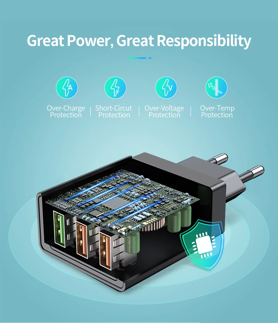 Udyr Quick Charge 4,0 3,0 USB зарядное устройство для iPhone 11 samsung S10 A50 huawei P30 Pro EU US 4 порта быстрое настенное зарядное устройство для мобильного телефона
