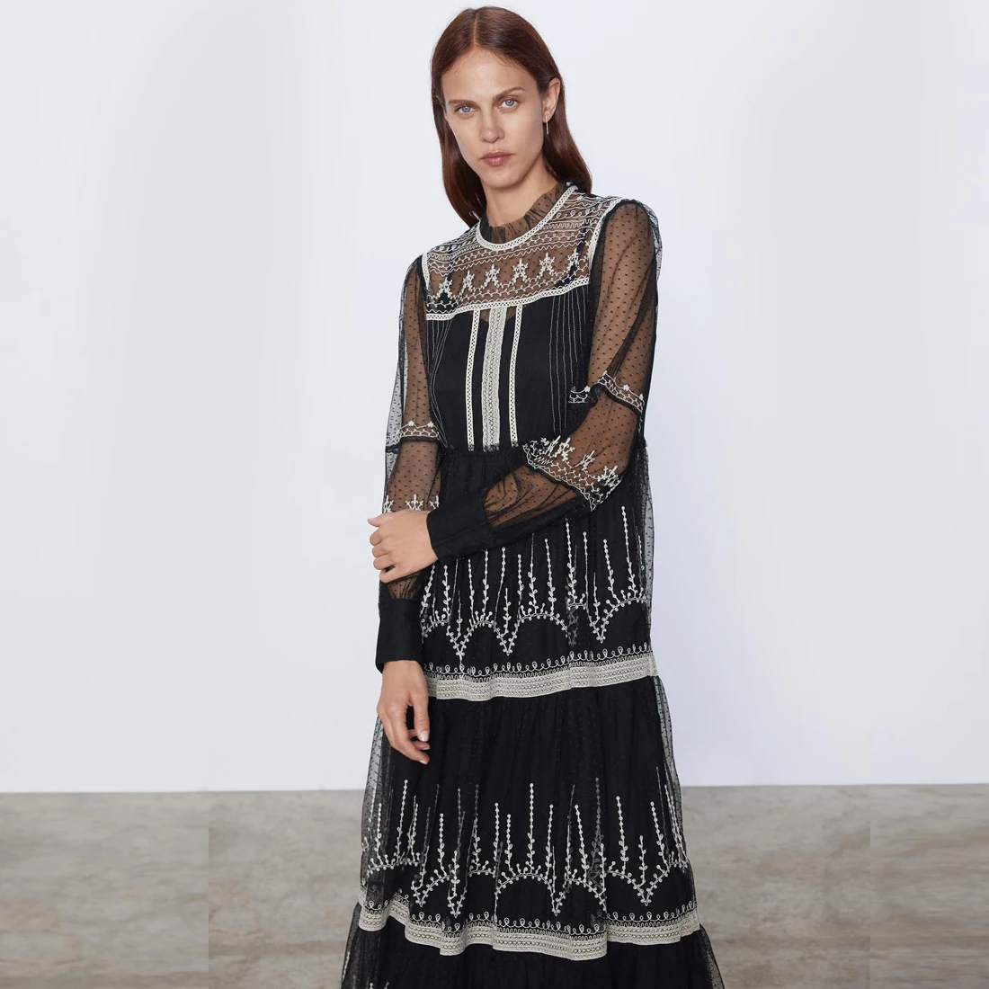 ZA Новое разноцветное модное платье с принтом женская одежда Boho Свободное платье с v-образным вырезом Вечерние подарки