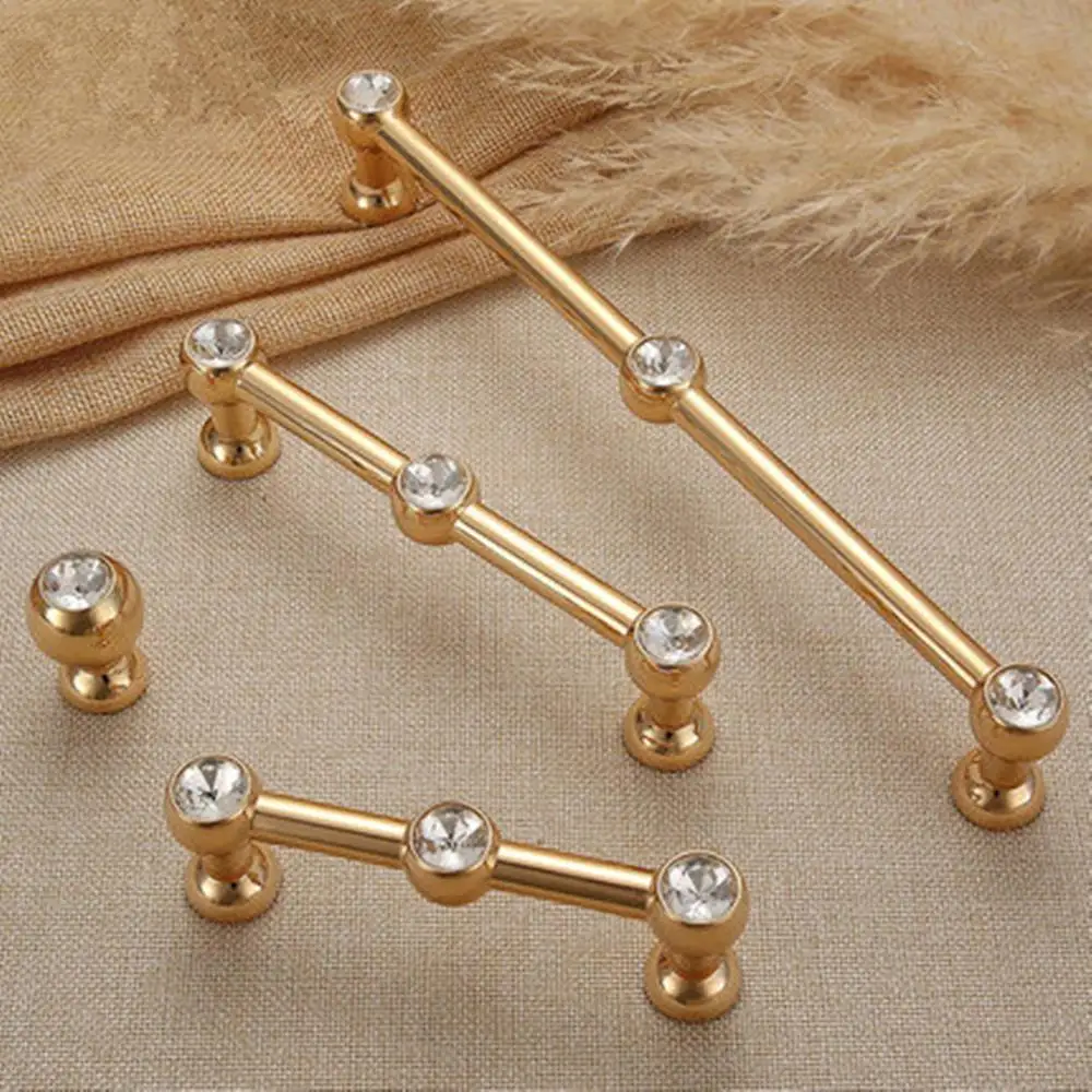 Европейские золотые инкрустированные дверные ручки домашние шкафы ящики для