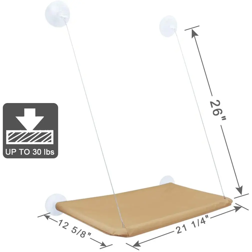 

Cat Resting Seat Window Hammock Cats Kitty Safety Bed With Heavy Duty Suction Cups Monolayer Cat Bed For Window Balcony