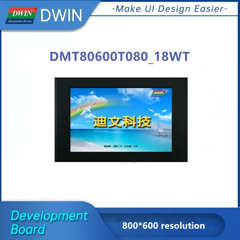 

8 дюймов DWIN 800*600 HMI промышленный сенсорный экран, UART, ЖК-дисплей tft-дисплей, последовательный порт LCM DMT80600T080_18WT