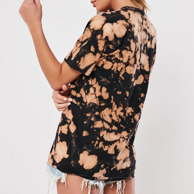 Женская Повседневная футболка с коротким рукавом свободная рубашка принтом