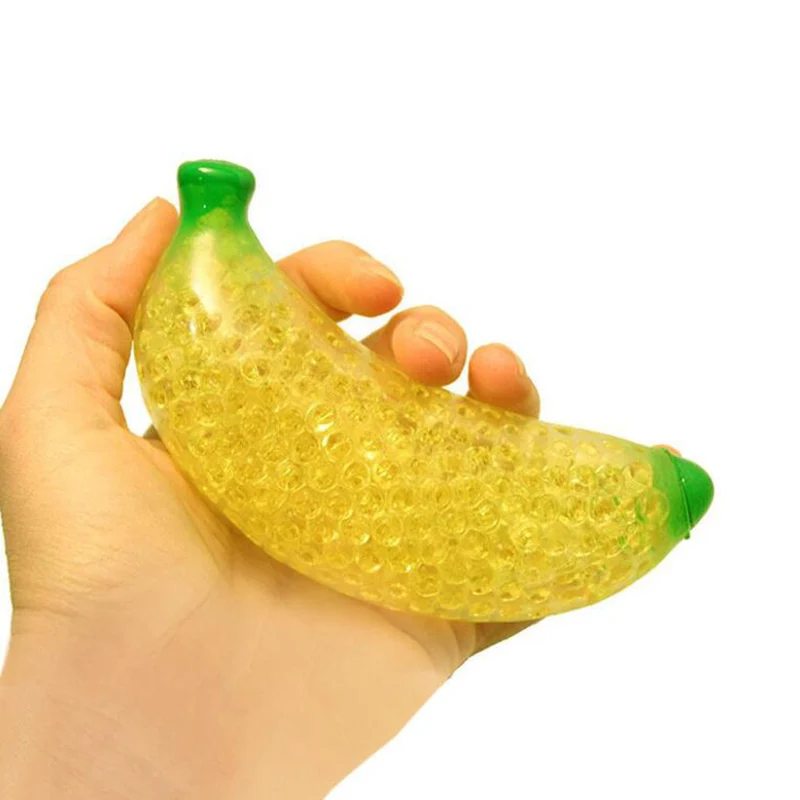 

Novelty Banana Design Fruit Jelly Water Squishy Fidget Toys Soft Foam TPR Stress Reliever Toys for Adult Kids Party Favors