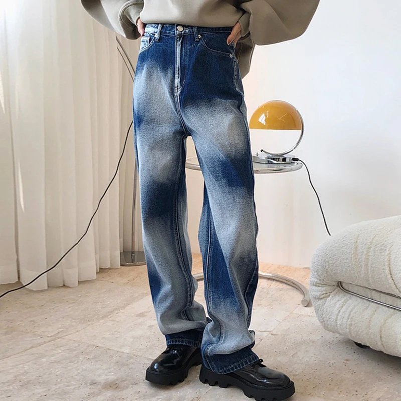 

Женские джинсы с завышенной талией, Свободные повседневные джинсы Normcore
