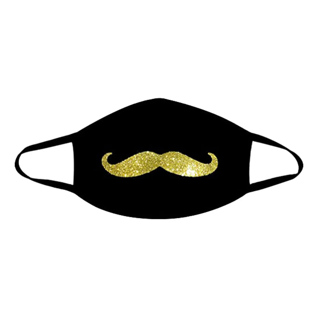 

Unisex Funny Cute Printed Breathable Reusable Sequin Face Mask Filter Mask Outdoor Dustproof Mouth Face Health Care mascarillas