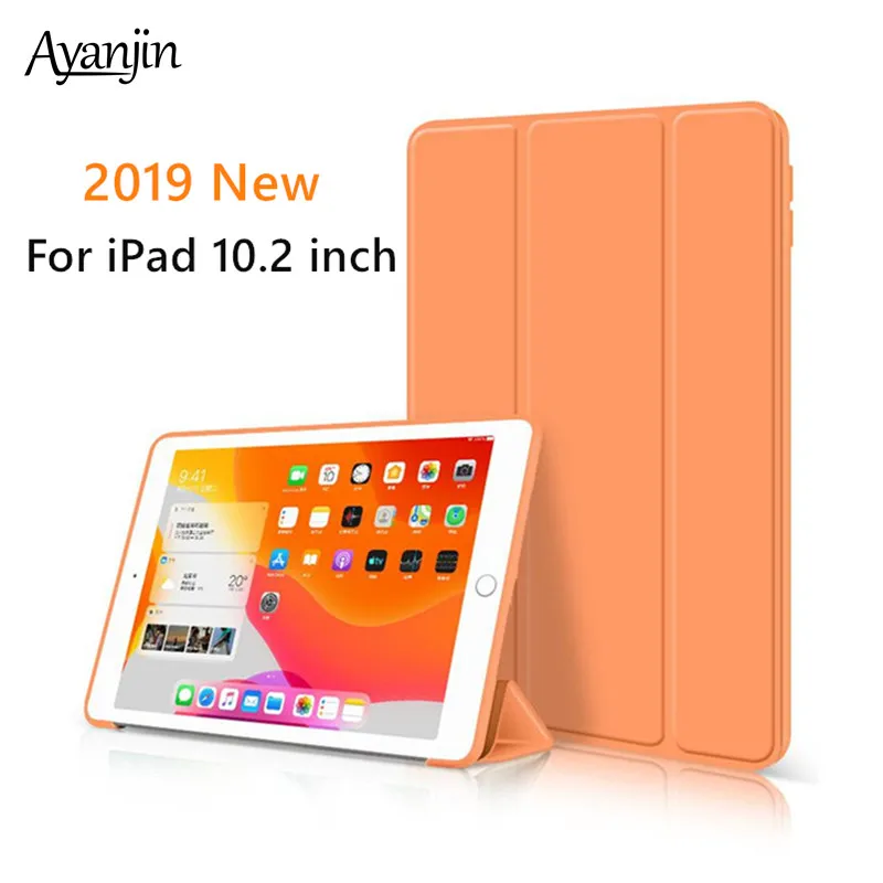 Оригинальный кожаный трехслойный умный чехол для iPad 10 2 2019 легкий с функцией