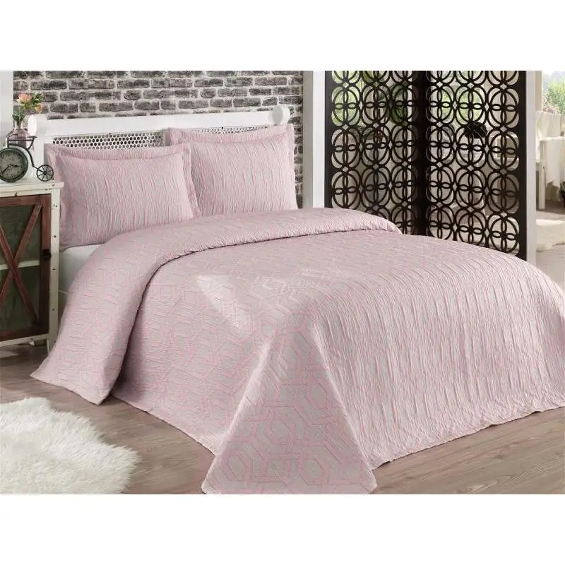 Покрывало двуспальное KARNA ZAMORA 260*260 см пудра|Покрывало| |