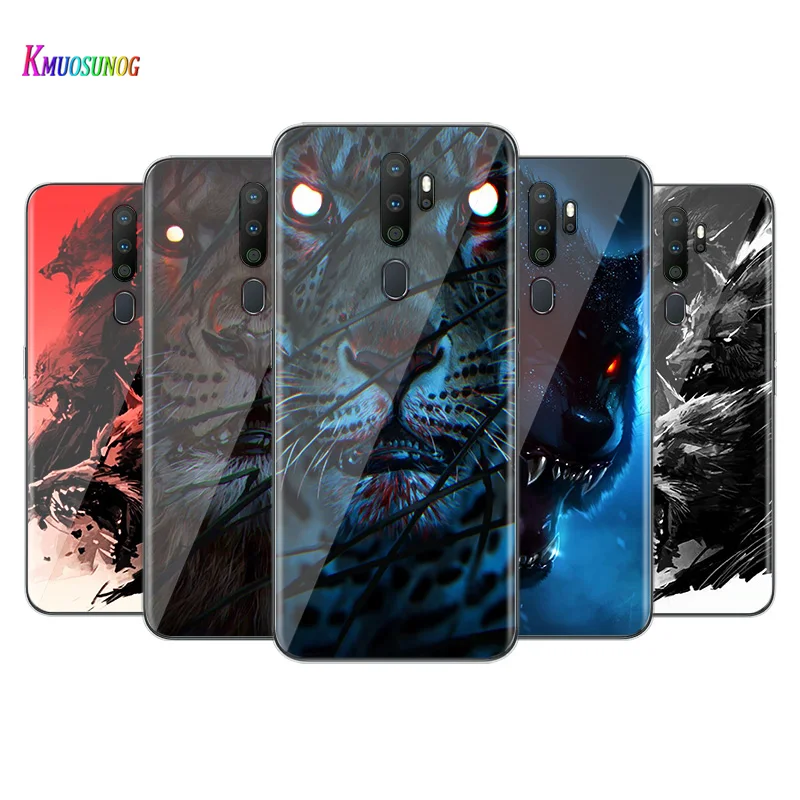 

Animal Totem Wolf Lion For OPPO Reno5 4 F K Z SE Lite Pro Plus Soft TPU Silicone Transparent Cover Phone Case
