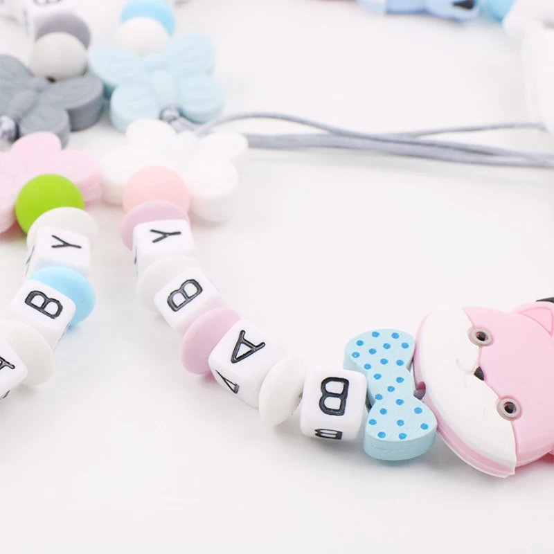 Милый медведь мультфильм животных детские силиконовые соски клип цепь BPA