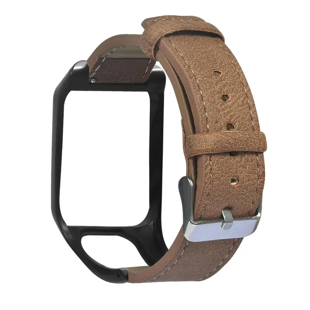 20 мм кожаный ремешок для часов запасной браслет ремешок для TomTom Adventurer/Golfer 2/Runner 2 3/Spark аксессуары