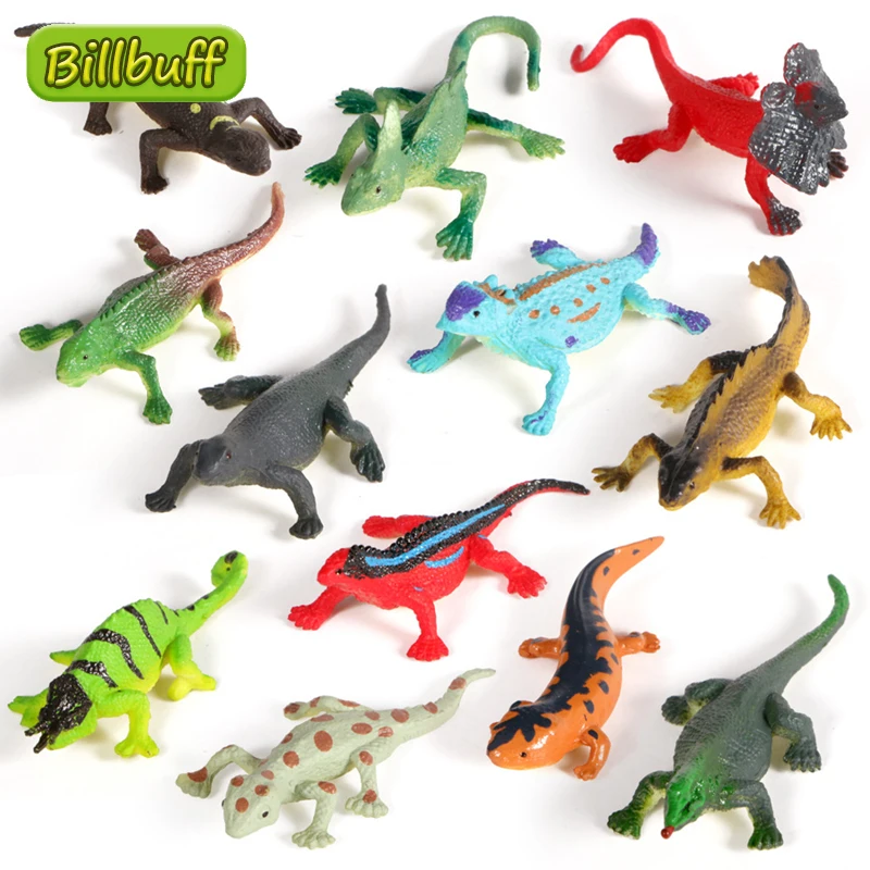 

12pcs Simulation Wild Reptile lizard Model Action Figures Collection Dolls Early Educational Toy for Children Boy Christmas gift