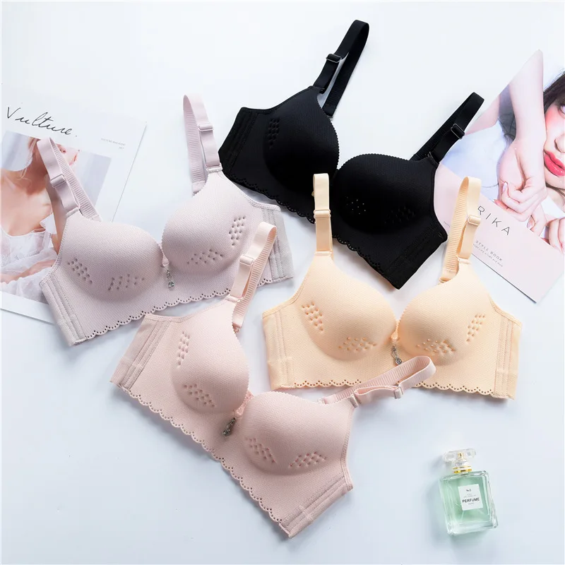 Бюстгальтер женский бесшовный с чашками пуш ап Модный интимный хлопковый
