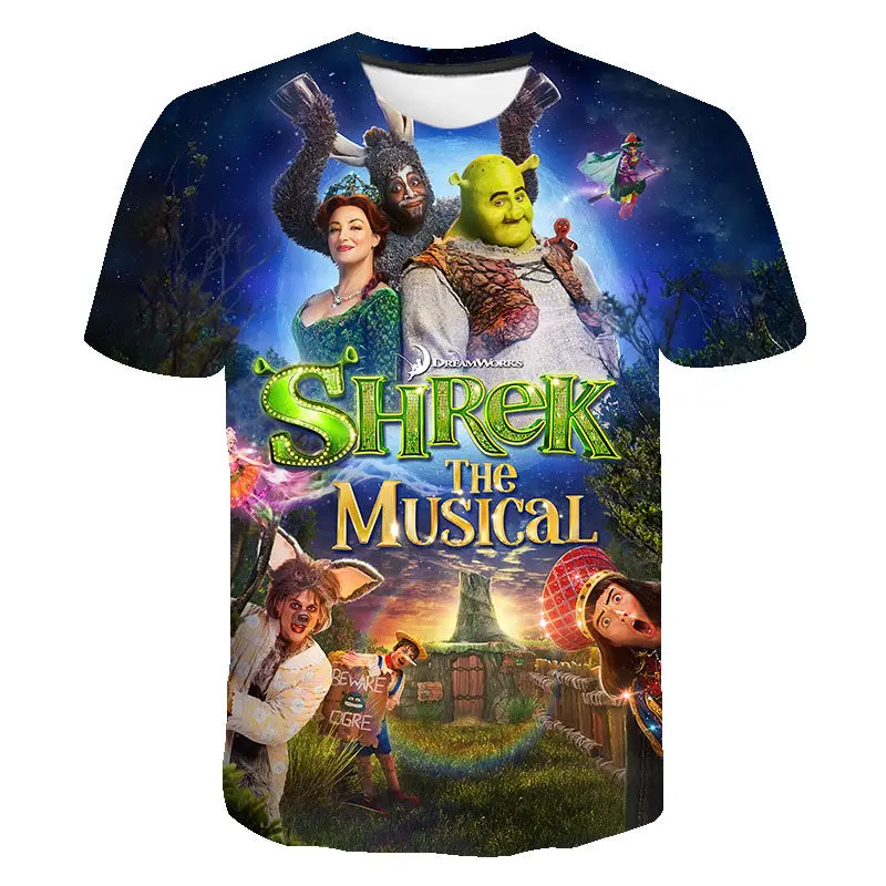 

Movie Shrek Summer 3D Printed T Shirts Casual Men Women Children Fashion Short Sleeve Boy Girl Kids Cool Streetwear Cotton Tops