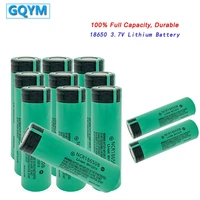 new gqym 9pcs ncr 18650 li ion rechargeable battery 3 7v 3400mah ncr18650b for flashlight batteries