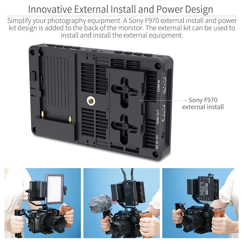FEELWORLD F5 Pro 5 дюймов на цифровой зеркальной камере полевой монитор сенсорный экран