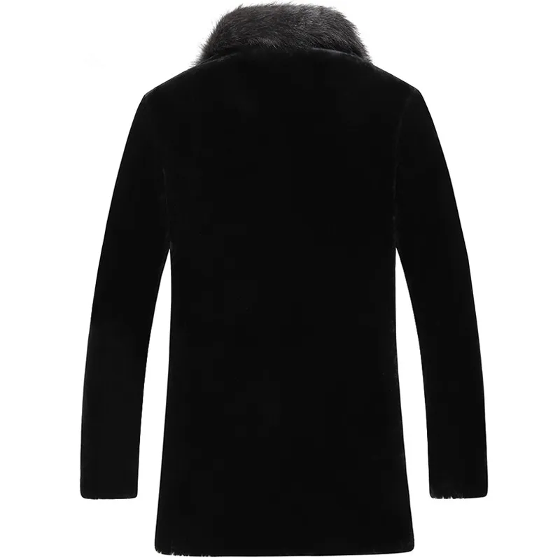 

Shearling Coat Men's Sheep Winter Jacket Real Raccoon Collar 200% Wool Fur Coats Plus Size 6xl LSY090980 MY2949