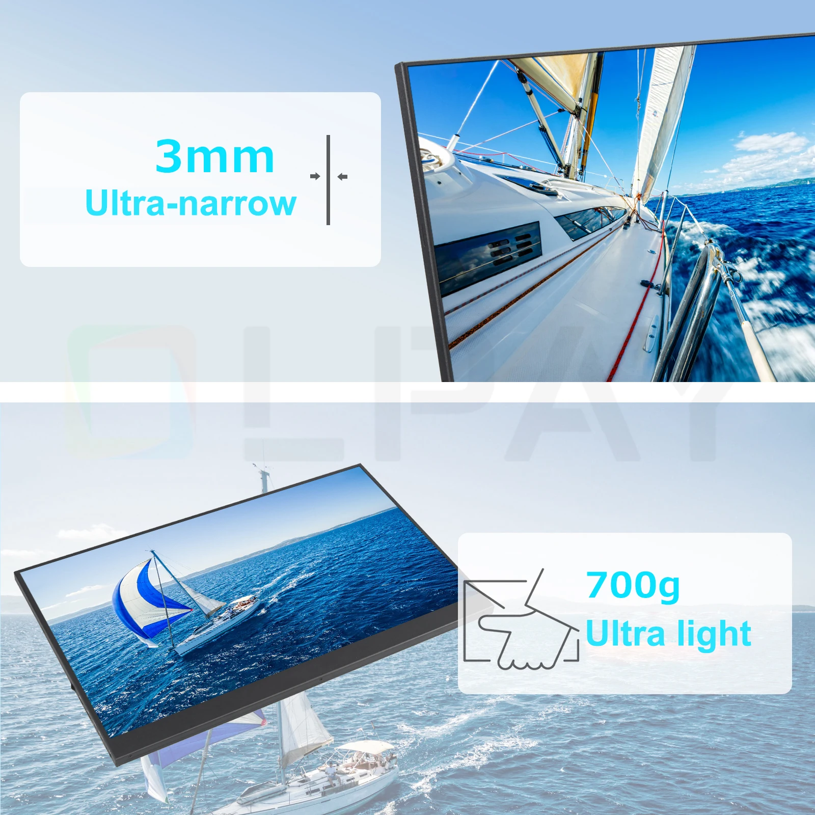 17 3inch 2k portable monitor 2560x1440 100 srgb ips screen laptop monitor usb c hdmi gaming computer display for pc mac phone free global shipping