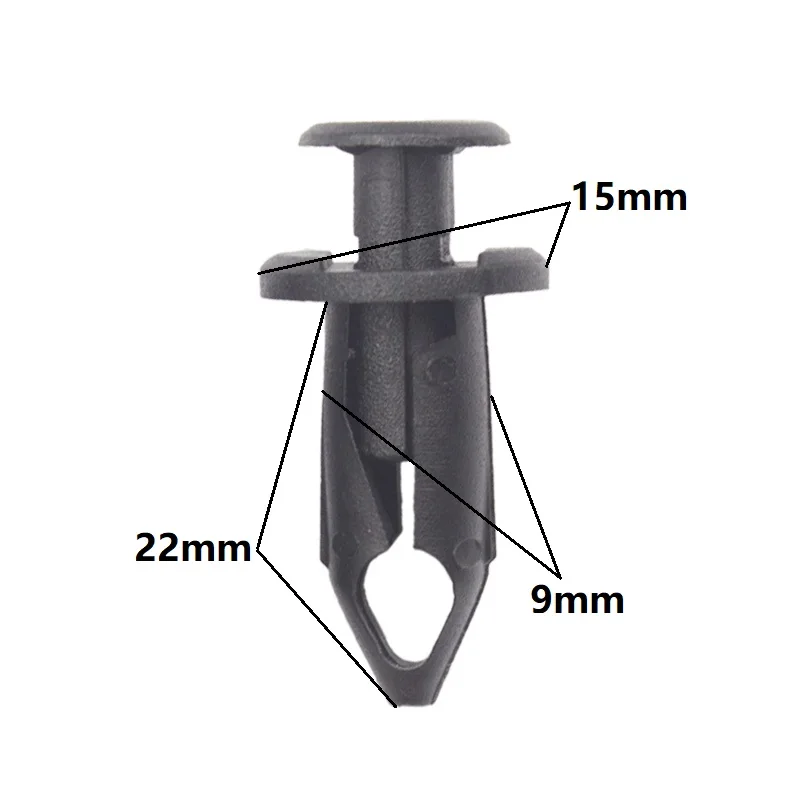 Автомобильный фиксатор отверстия 8 мм-8,5 мм, крышка бампера, крыло для Ford, черные пластиковые зажимы-кнопки, гарнир