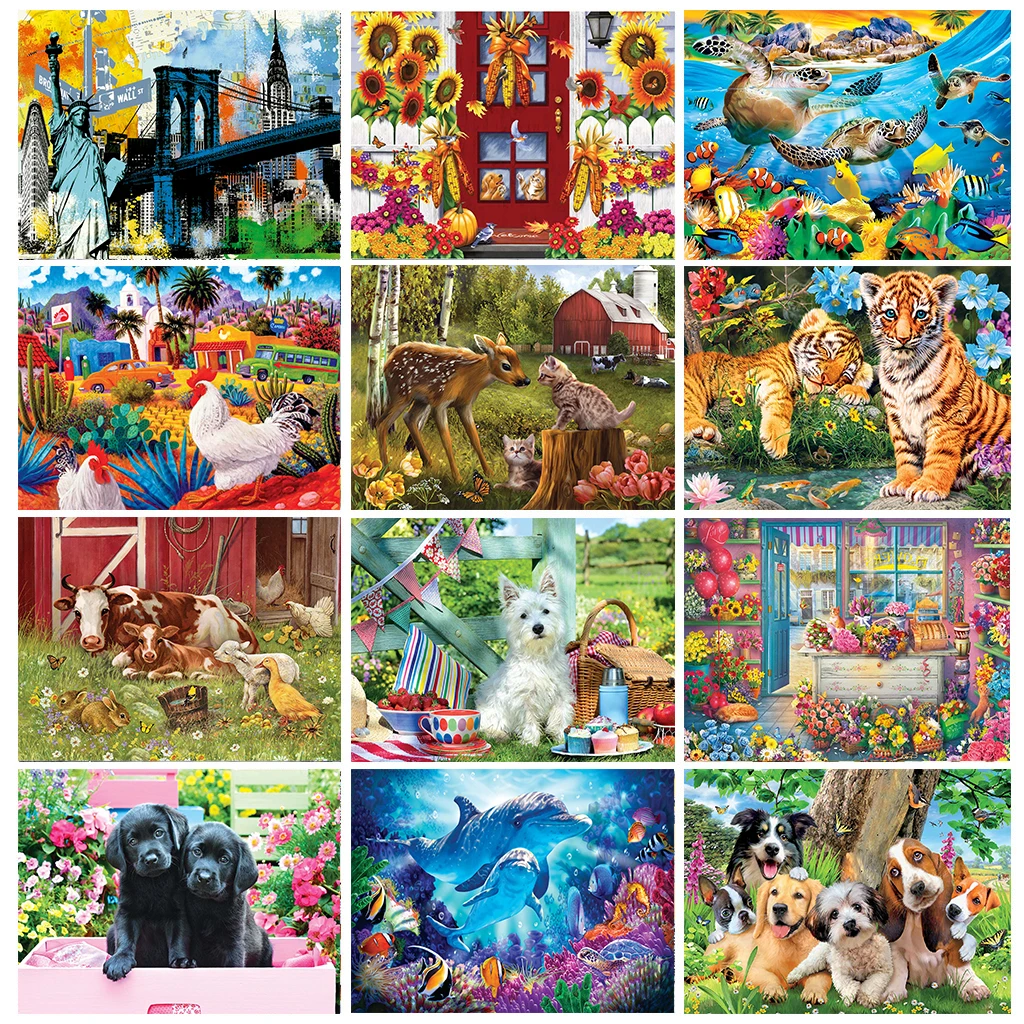 

5D DIY Diamond Painting Diamond Embroidery Animal Dog Cat Bird Cross Stitch Full Round Diamond Crafts Home Decoration Gifts