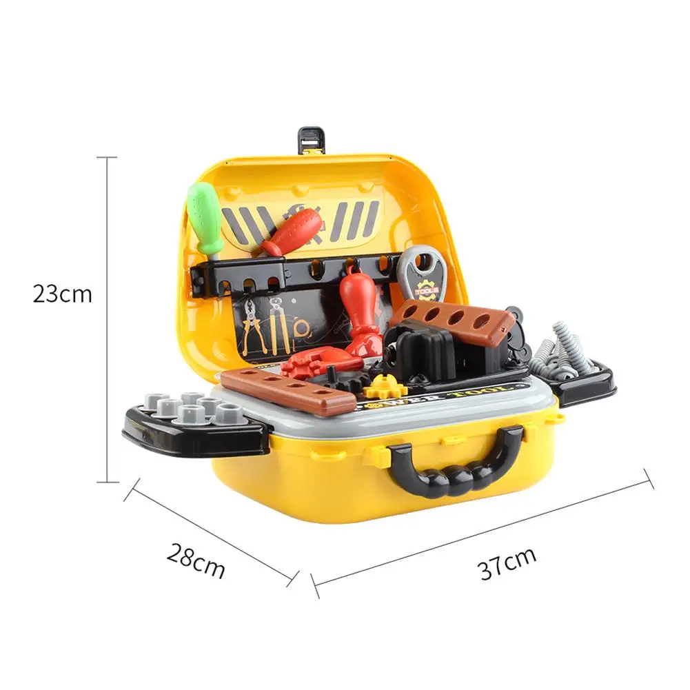 

29PC/set Power Tool DIY Boys Toys Building Drill Hammer Workshop Case Pretend Play Early Education Toys For Children Boys