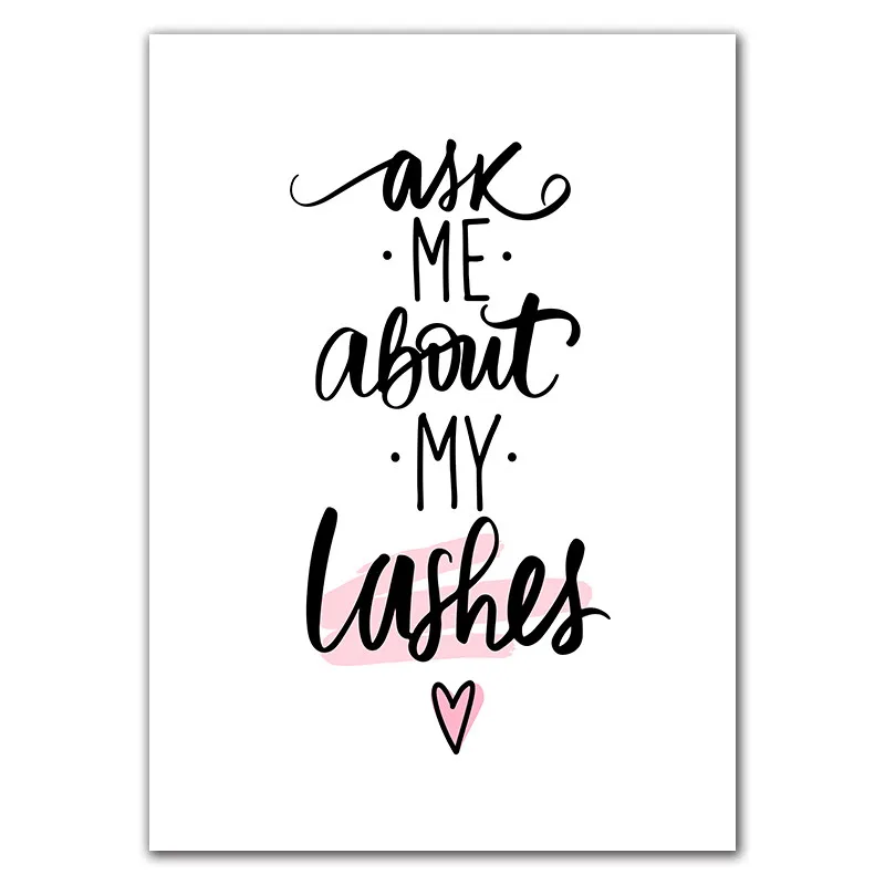 

Modern Fashion Makeups Art Canvas Painting Prints Mascara Lashes Posters Wall Art Picture For Beauty Shop Living Room Decor TB74