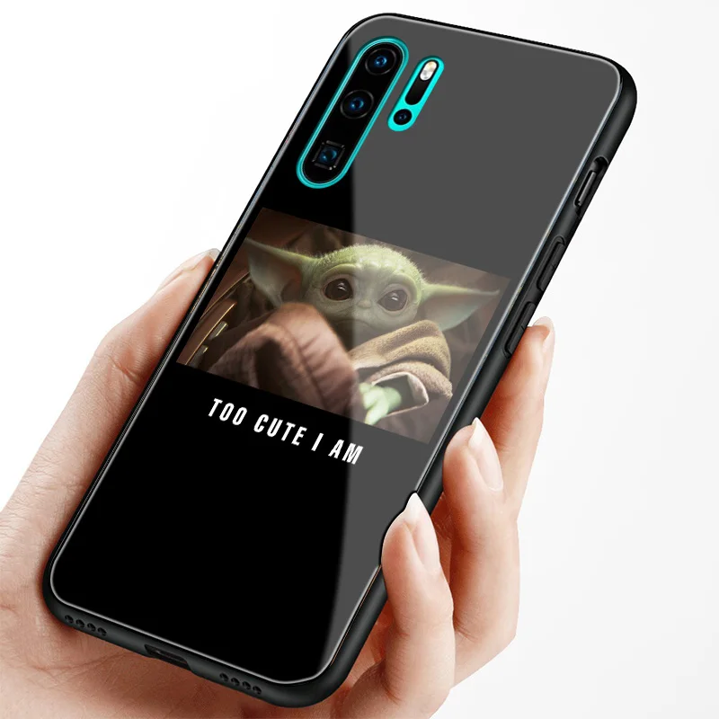 Baby yoda милый мягкий силиконовый стеклянный чехол для телефона, чехол для huawei Honor V mate P 9 10 20 30 Lite Pro Plus Nova 2 3 4 5