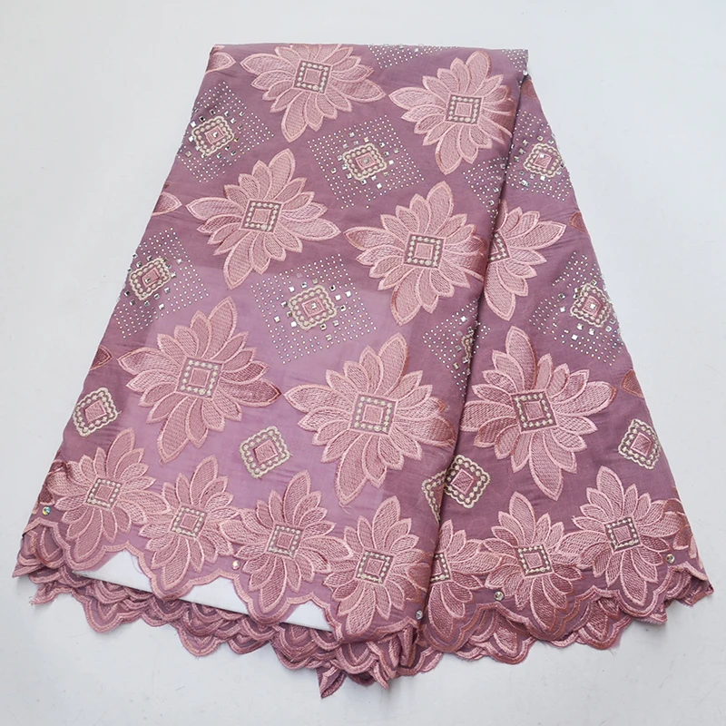 

Wine African cotton dry lace fabric 2019 embroidered rhinestones polish lace high quality Dubai Swiss voile laces in Switzerland