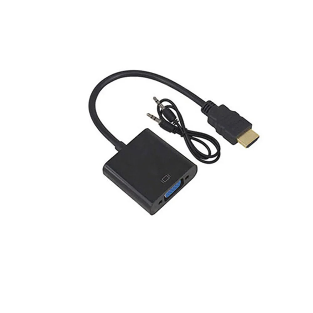HDMI to VGA Adapter Male To Famale Converter for PS4 1080P HDMI-VGA With Video Audio Cable Jack For PC TV Box | Электроника