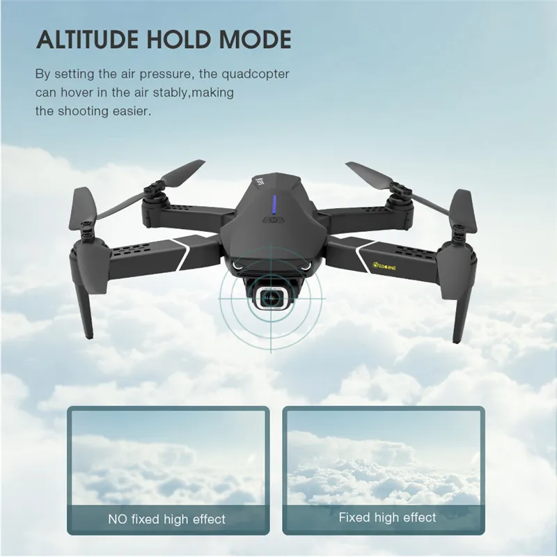 Квадрокоптер Радиоуправляемый E520S GPS Wi-Fi FPV 4K/1080P HD широкий угол обзора 16 минут