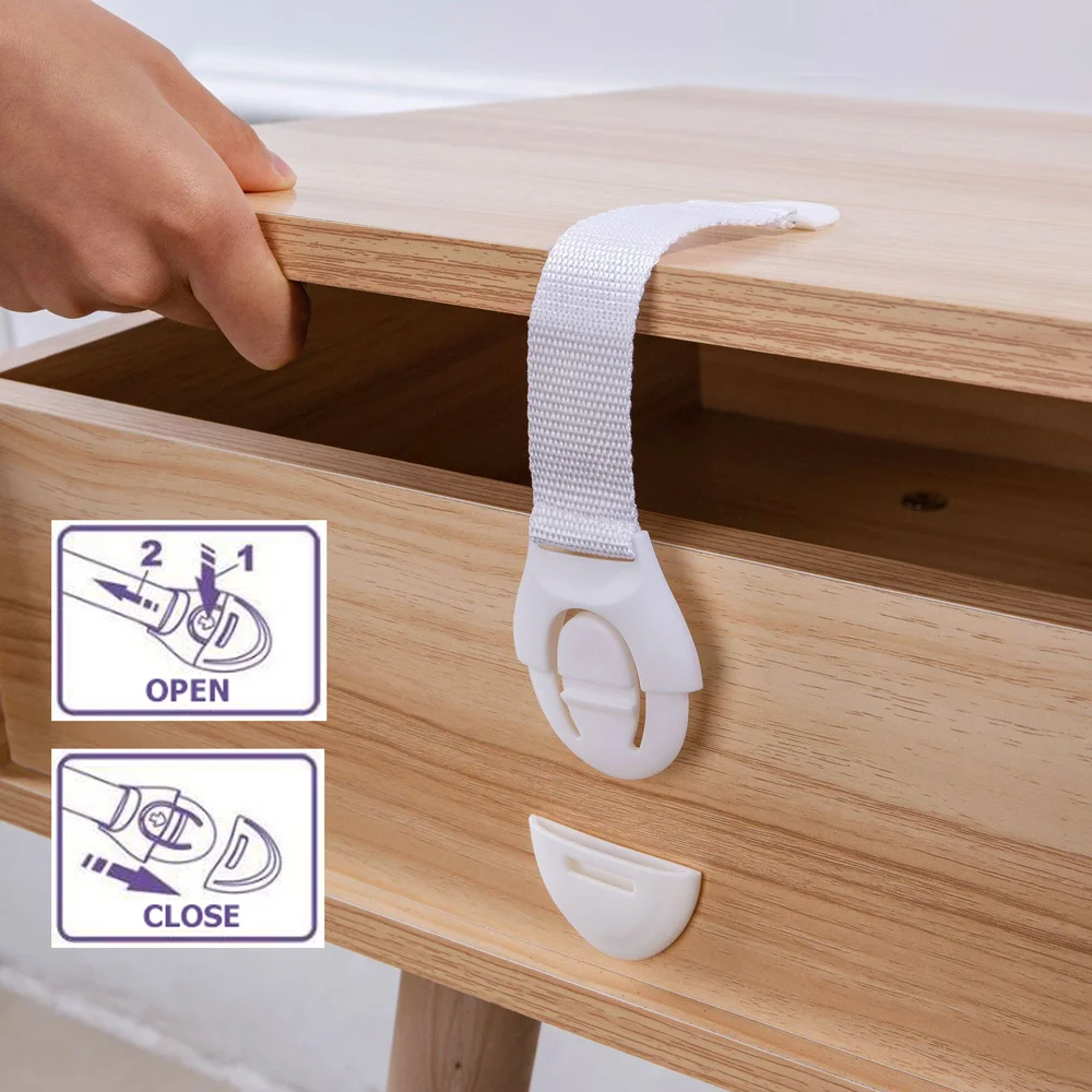 Refrigerador de pl&aacute;stico para ni&ntilde;os, caj&oacute;n de castillo, gabinete, cerradura de seguridad para beb&eacute;s, Tope de puerta de seguridad para ni&ntilde;os, 10 unids/lote-3